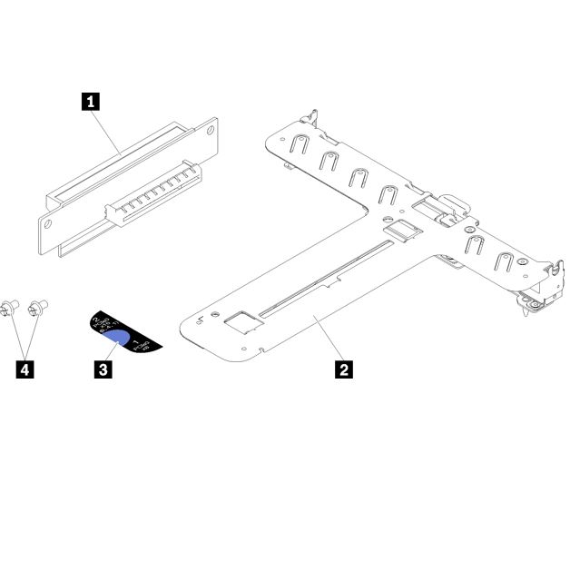 [889488478125] 889488478125 LENOVO ThinkSystem SR250/SR150 PCIe x16/x8 Riser