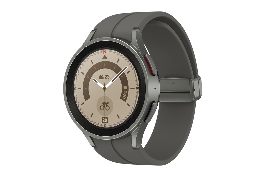 [8806094495607] 8806094495607 Samsung Galaxy Watch5 Pro Bluetooth (45mm) - Grey Titanium (SM-R920NZTAXSA), 1.4" Display, Dual-Core, 1.5GB/16GB Memory, NFC, 590mAh Battery, 2YR