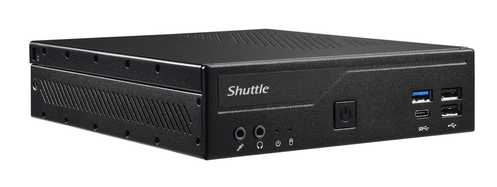 [887993005119] 887993005119 Shuttle DH610 Slim Mini PC 1L Barebone-Intel 12th/13th Gen , 2xDDR4, 2.5" HDD/SSD bay, 2xLAN (1G  2.5G), 2xRS232(RS422/485), HDMI, 2xDP, 120W, Vesa M