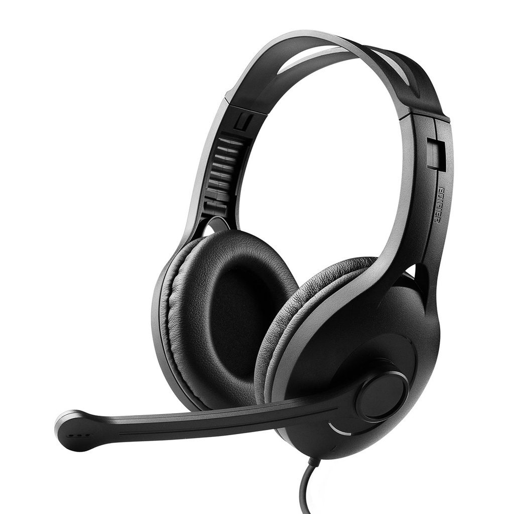 [6923520241347] Edifier K800 USB Headset with Microphone - 120 Degree Microphone Rotation, Leather Padded Ear Cups