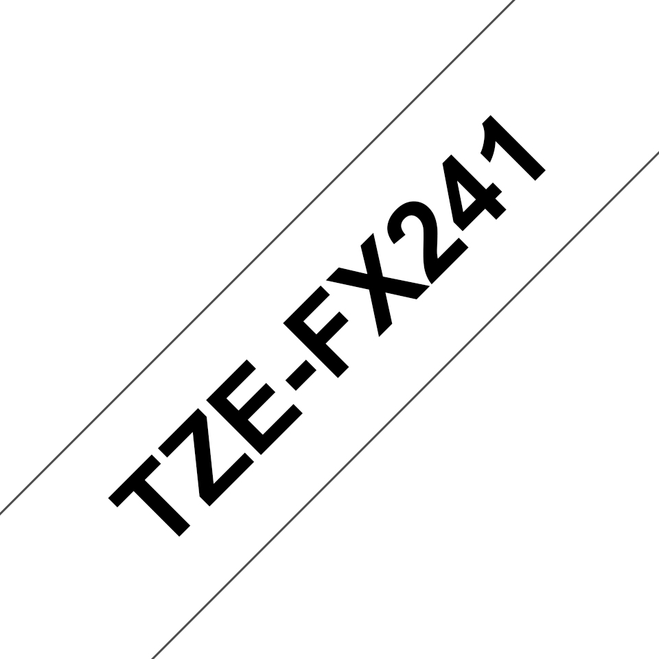 [4977766683661] 4977766683661 Brother 18mm Black on White FlexibleTZE Tape