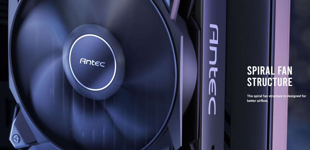 [761345740371] Antec Storm 120mm PWM FDB Fan, High Airflow 66.56 CFM, Air Pressure 2.7, Noise Level 25.8. Durable Woven Wire, PMW Daisy Chain design, 3 Yrs Warranty