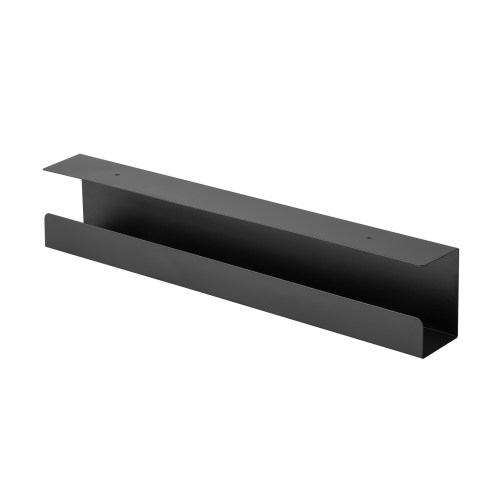 [6956745166225] 6956745166225 Brateck Under-Desk Cable Tray Organizer - Black Dimensions:600x114x76mm  -- Black (LS)