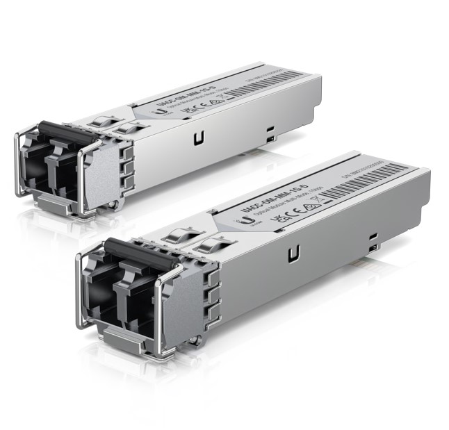 [810010076922] Ubiquiti UFiber SFP Multi-Mode Fiber Module, 2-Pack, 1.25 Gbps Throughput, 1.25 Gbps Throughput, Supports Connections Up to 550 m, 2Yr Warr