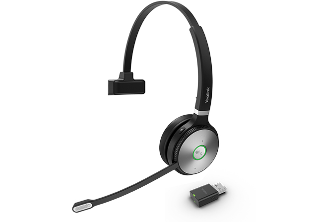 [6938818310629] 6938818310629 Yealink WH62 Portable Mono DECT Wireless Headset, WDD60 DECT Dongle,USB Charging Cable,Carry Pouch,Microsoft Teams  Zoom Certified,2Mics, EOS