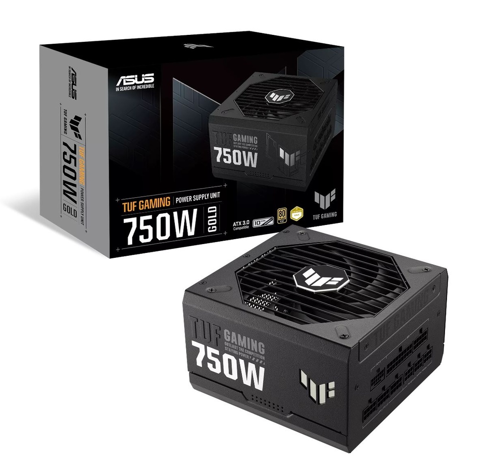 [4711081786856] ASUS TUF-GAMING-750G 750W 80 Plus Gold Fully Modular PSU, Japanese Capacitors.135mm Fan, Dual Ball Fan Bearings, 10YW