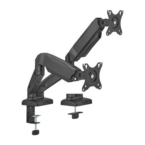 [6956745177023] 6956745177023 Brateck Economy Dual-Screen Spring-Assited Monitor Arm Fit Most 17"-32" Monitor Up to 9 kg VESA 75x75/100x100 (LS)