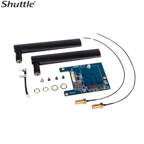 [887993800318] Shuttle M.2 adapter, antennas and cables for M.2 LTE modules for DS20U series, DH32U series, DH470, DL20N series, DH610, DH670, DH610S, XH510G2