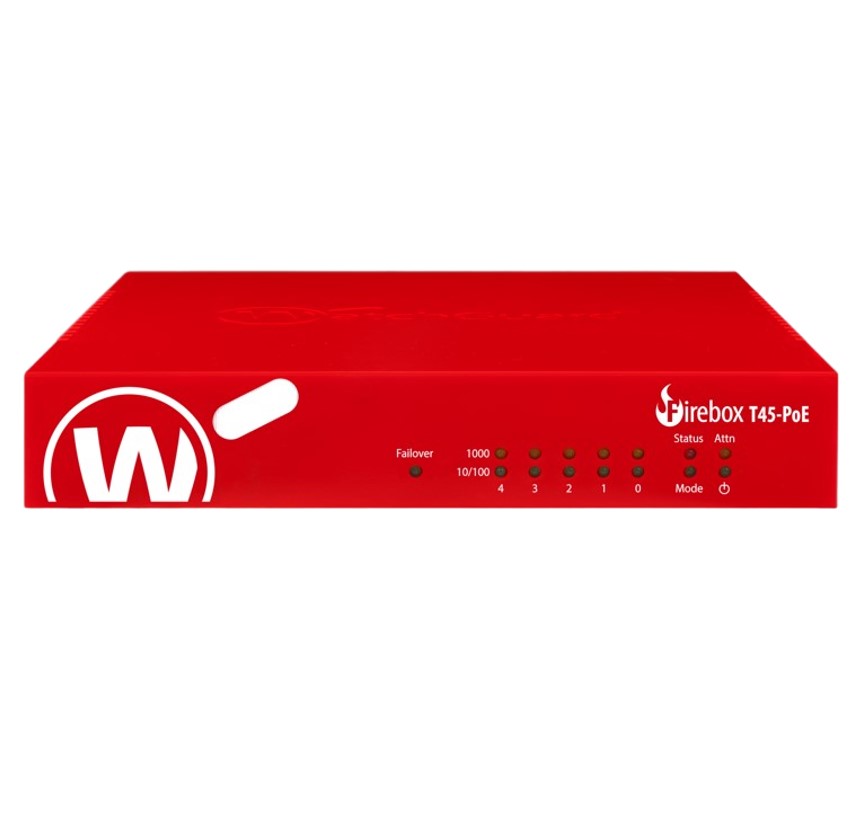 [NWG-WGT47003-AU] NWG-WGT47003-AU WatchGuard Firebox T45-PoE with 3-yr Standard Support (AU)