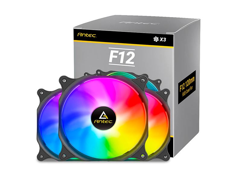 [761345400152] 761345400152 Antec F12 Racing ARGB 3 Pack w/ ARGB and PWM Controller. Full Spectrum ARGB lighting and efficient cooling. Visual appealing 120mm x 3 Case Fan.