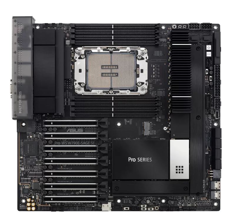 [4711387123522] 4711387123522 ASUS PRO WS W790E-SAGE SE Intel LGA4677 EEB Workstation Motherboard, PCIe 5.0 x16, M.2, Dual 10G LAN,USB 3.2 Gen 2x2 Type-C