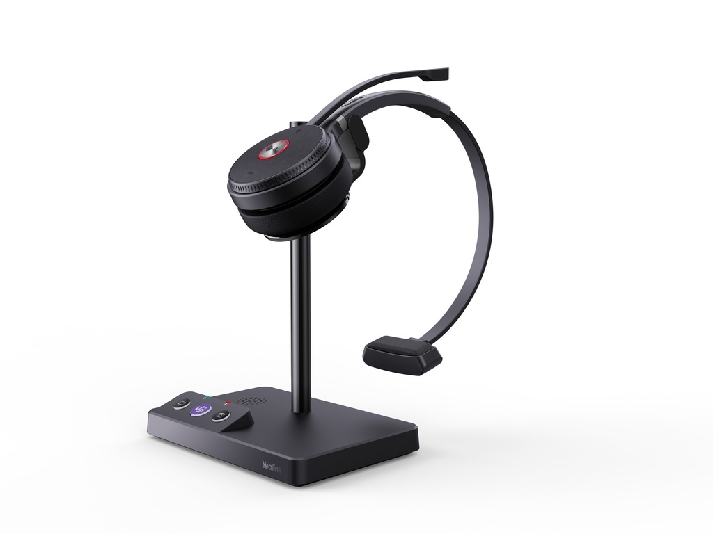 [6938818306363] 6938818306363 Yealink WH62 Mono Teams DECT Wireless Headset, Busylight On Headset, Leather Ear Cushions, Multi-devices connection, Breathable Wearing, HD voice