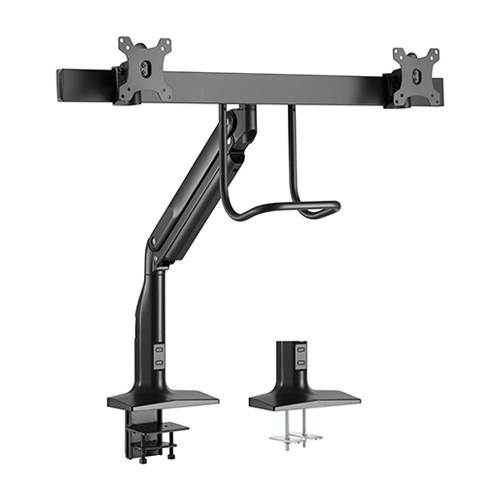 [6956745162104] 6956745162104 Brateck Dual Monitors Select Gas Spring Aluminum Monitor Arm Fit Most 17‘-35’ Monitors Up to 10kg per screen VESA 75x75/100x100 (LS)
