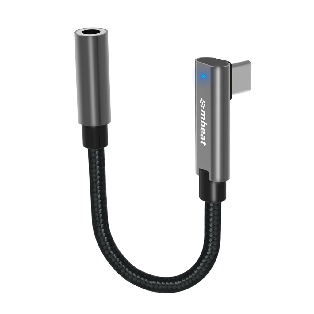 [9346396003258] mbeat Elite USB-C to 3.5mm Audio Adapter - Add Headphone Audio Jack to USB-C Computers, Laptops, Notebooks, Tablets, Smartphones -  Space Grey