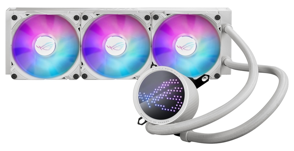 [4711081943273] 4711081943273 ASUS ROG RYUO III 360 ARGB WHITE EDITION All-In-One Liquid CPU Cooler, Anime Matrix™ LED Display, ROG ARGB, LGA 1700/1200/115x/ AM4/AM5/Aura Sync