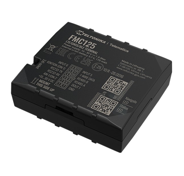 [4779027312507] 4779027312507 Teltonika FMC125 Advanced LTE Terminal with GNSS and LTE/GSM Connectivity, RS485/RS232 Interfaces and Backup Battery