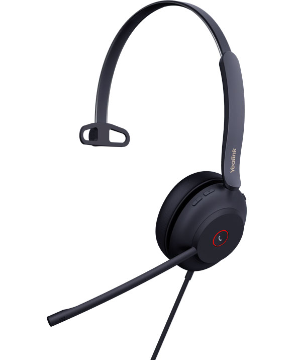 [6938818315327] 6938818315327 Yealink UH37 Mono USB Wired Headset, UC, USB-A 2.0, 35mm Speaker, Busylight, Leather Ear Cushion,HD Audio, 2Mic Noise Killer, Microsoft Teams  UC