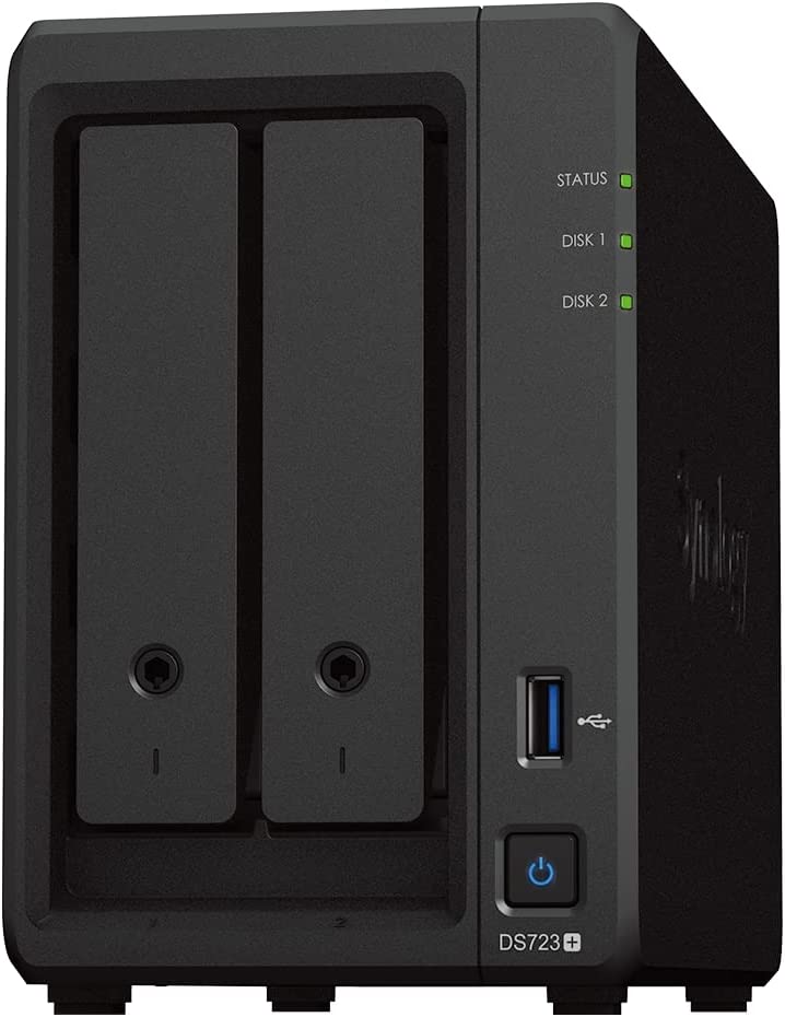 [4711174724444] 4711174724444 Synology DiskStation® DS723+  2-bay; 2GB DDR4  -Up to 471/225 MB/s read/write -Up to 10GbE networking -2 x M.2 NVMe cache  storage pool