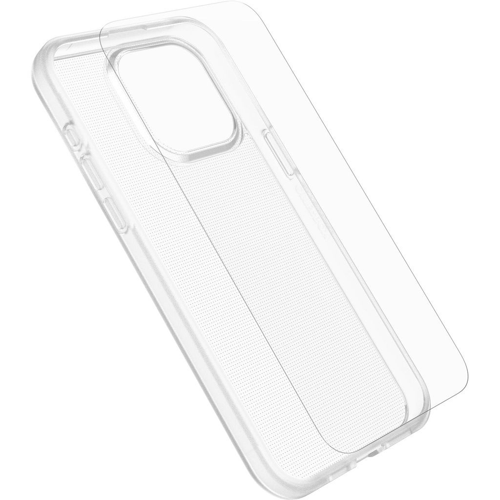 [840304731701] 840304731701 OtterBox React Case with Screen Protector Apple iPhone 15 Pro Max (6.7") Clear - (78-81237), DROP+ Military Standard,2X Anti-Scratch,2 Years Warranty