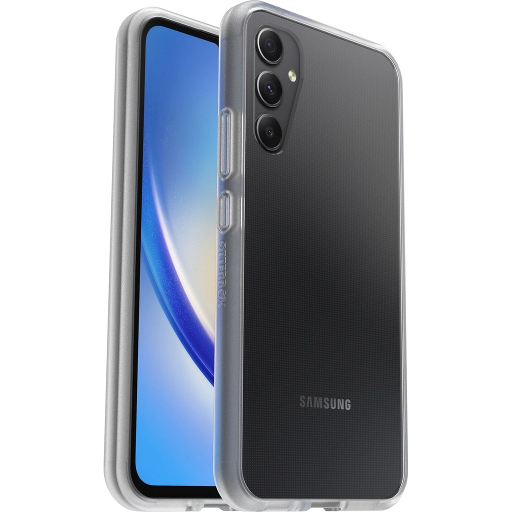 [840304719327] 840304719327 OtterBox React Samsung Galaxy A34 5G (6.6") Case Clear - (77-91643), Antimicrobial,DROP+ Military Standard,Raised Edges,Hard Case, 7 Years Warranty