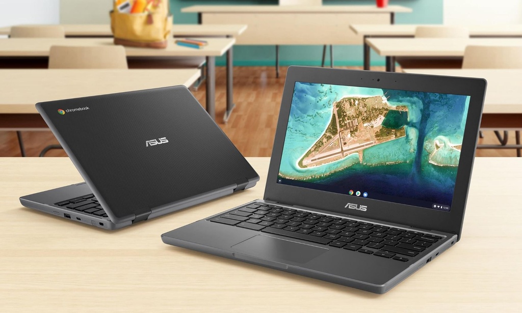 [4711387519202] 4711387519202 ASUS Chromebook 11.6" HD, N4500, 4, 32, Rugged, ZTE, Dark grey, 2xUSB-A, 2xUSB-C, ChromeOS, 1 Year Warranty. School, Uni, Office