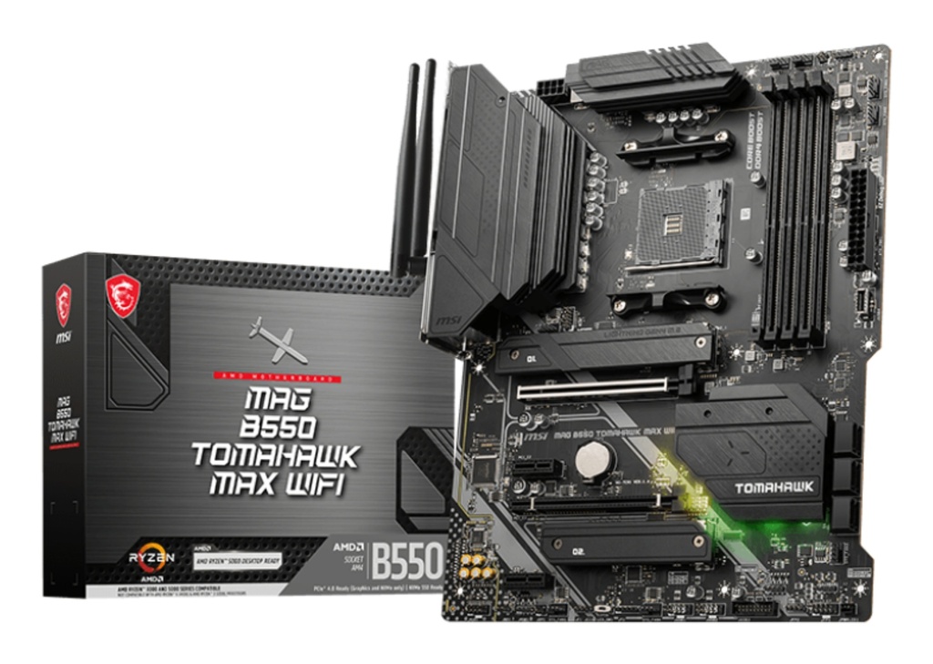 [4719072957957] 4719072957957 MSI MAG B550 TOMAHAWK MAX WIFI AM4 ATX MB 4xDDR4-128G  2xPCIEx16 2xPCIEx1 2xM.2  6xSATAIII 1xUSB3.2 2xUSB2.0