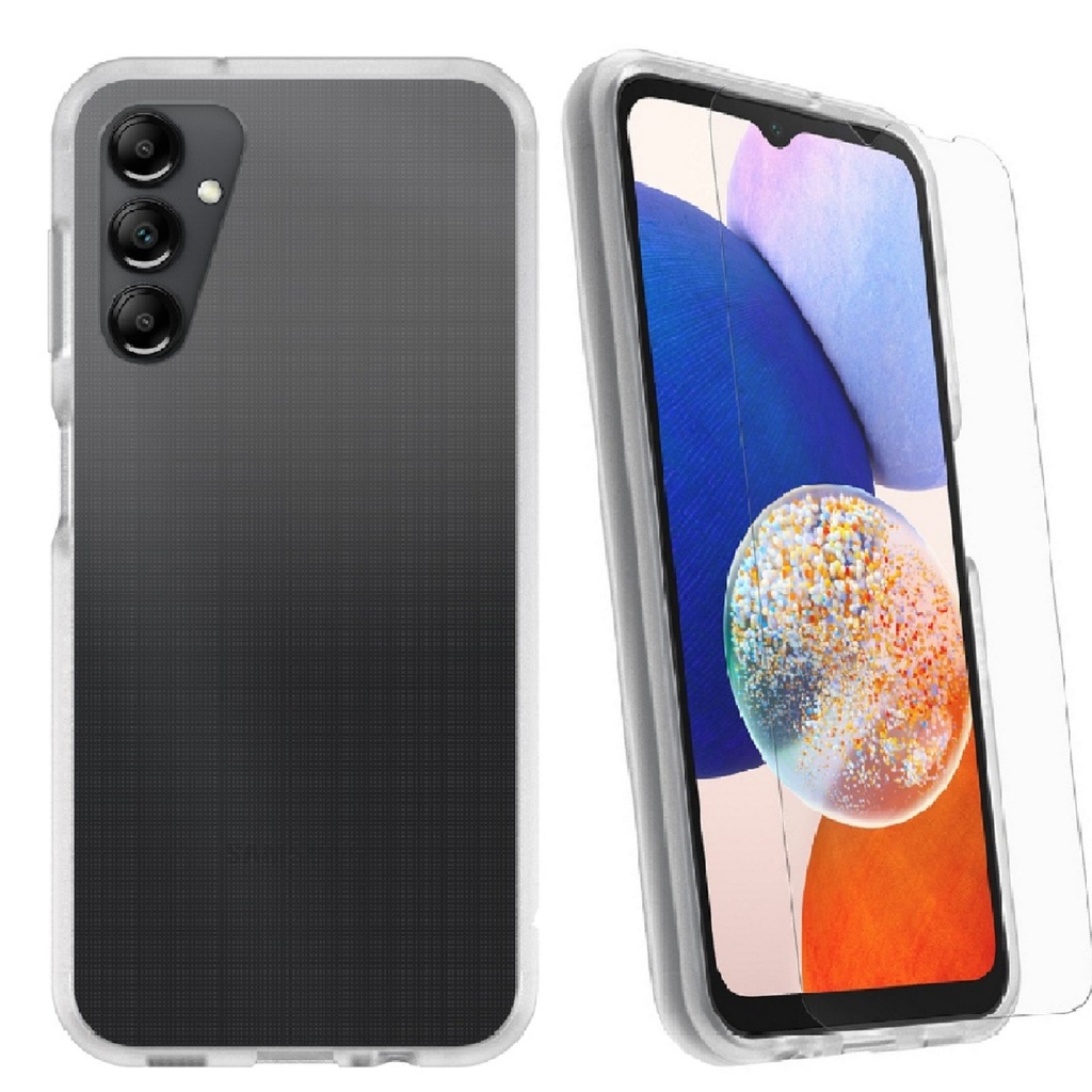 [840304717101] OtterBox React Case with Trusted Glass Samsung Galaxy A14 5G (6.6") Clear - (78-81181), DROP+ Military Standard Case