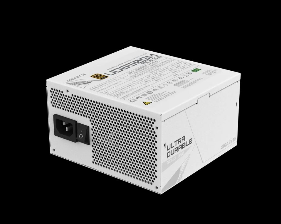 [4719331553524] Gigabyte UD850GM PG5 850W White ATX PSU Power Supply  80 PLUS GOLD Fan Type 120mm Hydraulic Bearing(HYB)fan  >100,000 hours