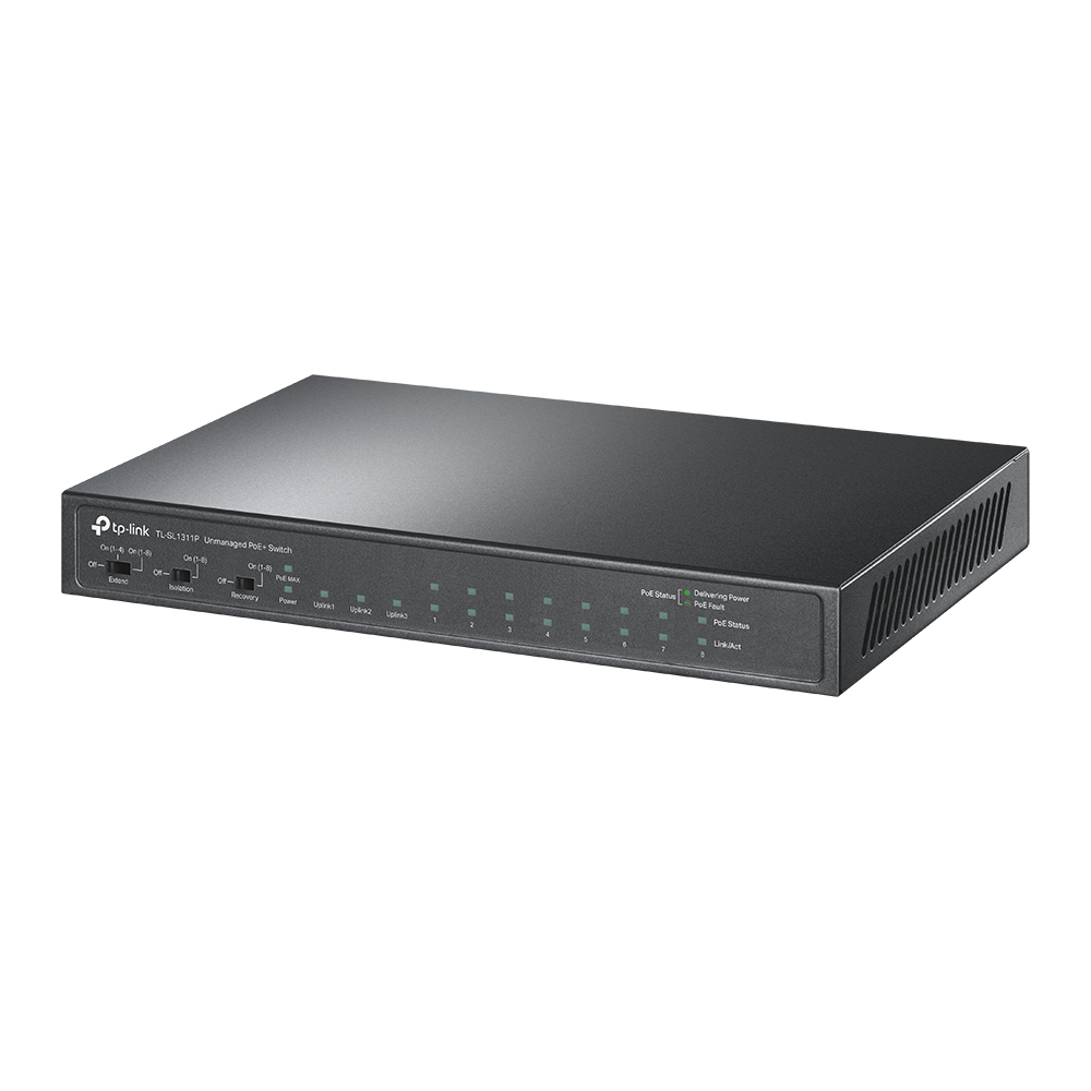 [4895252500288] 4895252500288 TP-Link TL-SL1311P 8-Port 10/100Mbps + 3-Port Gigabit Desktop Switch with 8-Port PoE+