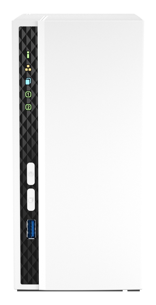 [4711103080597] 4711103080597 QNAP TS-233 2 Bay NAS ARM 4-core Cortex-A55 2.0GHz processor 2GB Hot-swappable 1xGbE WOL 2xUSB2.0 1xUSB3.2 FAN 2 year warranty