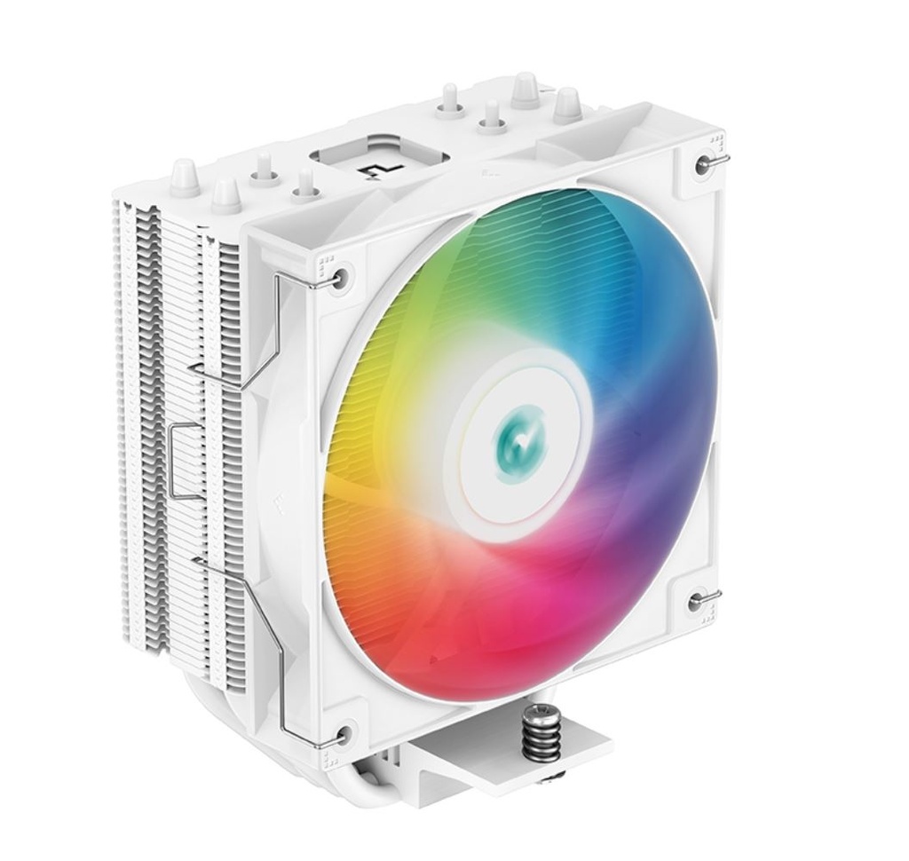 [6933412727781] 6933412727781 DeepCool AG400 ARGB WHITE Single Tower CPU Cooler, TDP 220W, 120mm Static ARGB Fan, Direct-Touch Copper Heat Pipes, Intel LGA1700/AMD AM5 Support