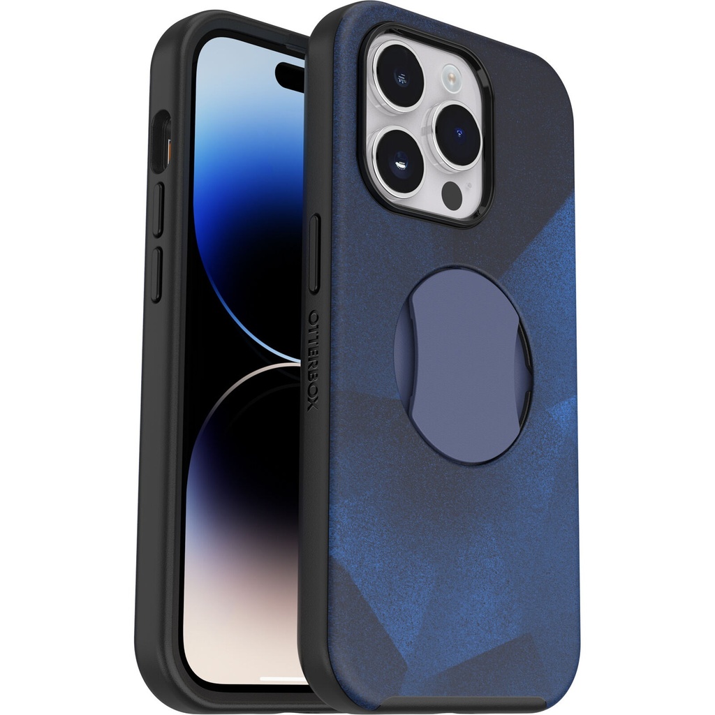 [840262398152] 840262398152 OtterBox OtterGrip Symmetry MagSafe Apple iPhone 14 Pro Case Blue Storm - (77-89884), DROP+ 3X Military Standard, Integrated Grip, 7 Years Warranty