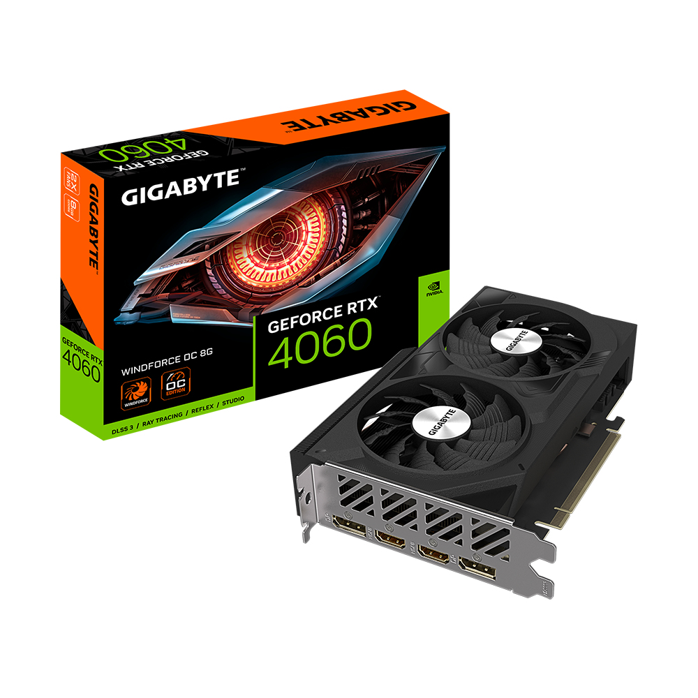 [4719331313685] 4719331313685 Gigabyte nVidia GeForce RTX 4060 WF2 OC-8GD 1.0 GDDR6 Video Card, PCI-E 4.0, TBD Core Clock, 2x DP 1.4a, 2x HDMI 2.1a