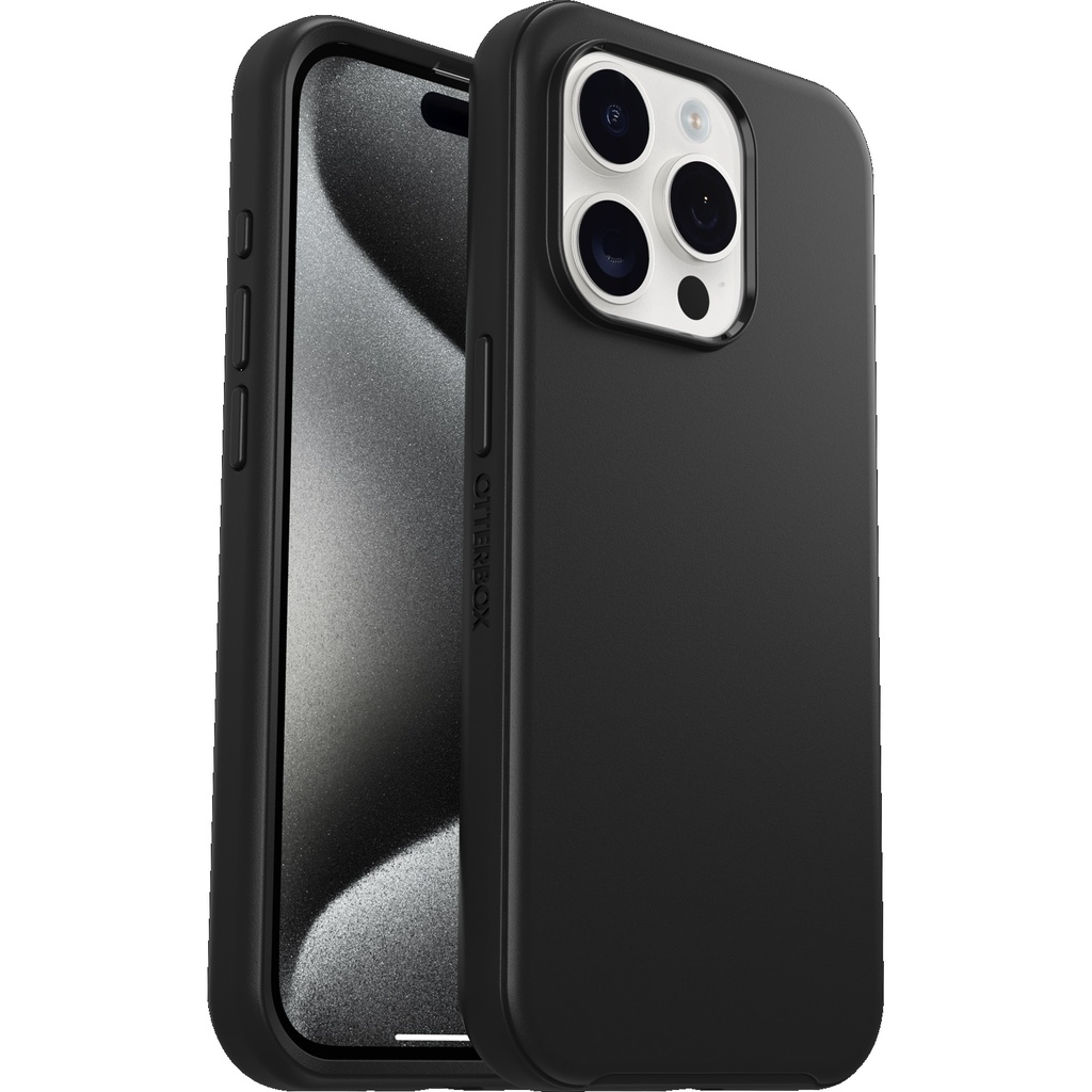 [840304730131] 840304730131 OtterBox Symmetry Apple iPhone 15 Pro (6.1") Case Black - (77-92622), Antimicrobial, DROP+ 3X Military Standard, Ultra-Sleek,7 Years Warranty