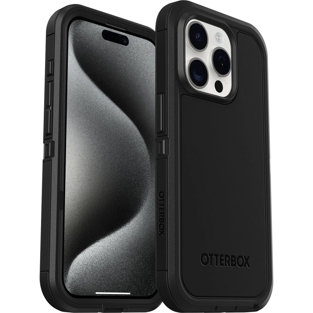 [840304733354] 840304733354 OtterBox Defender XT MagSafe Apple iPhone 15 Pro (6.1") Case Black - (77-92956), DROP+ 5X Military Standard, Multi-Layer, 7 Years Warranty