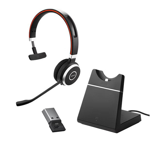 [5706991026405] Jabra  Evolve 65 SE Link380a UC Mono Stand USB-A Headset, 30-m Wireless Range, 14-Hour Battery Life, Passive Noise Cancellation, BusyLight EOL