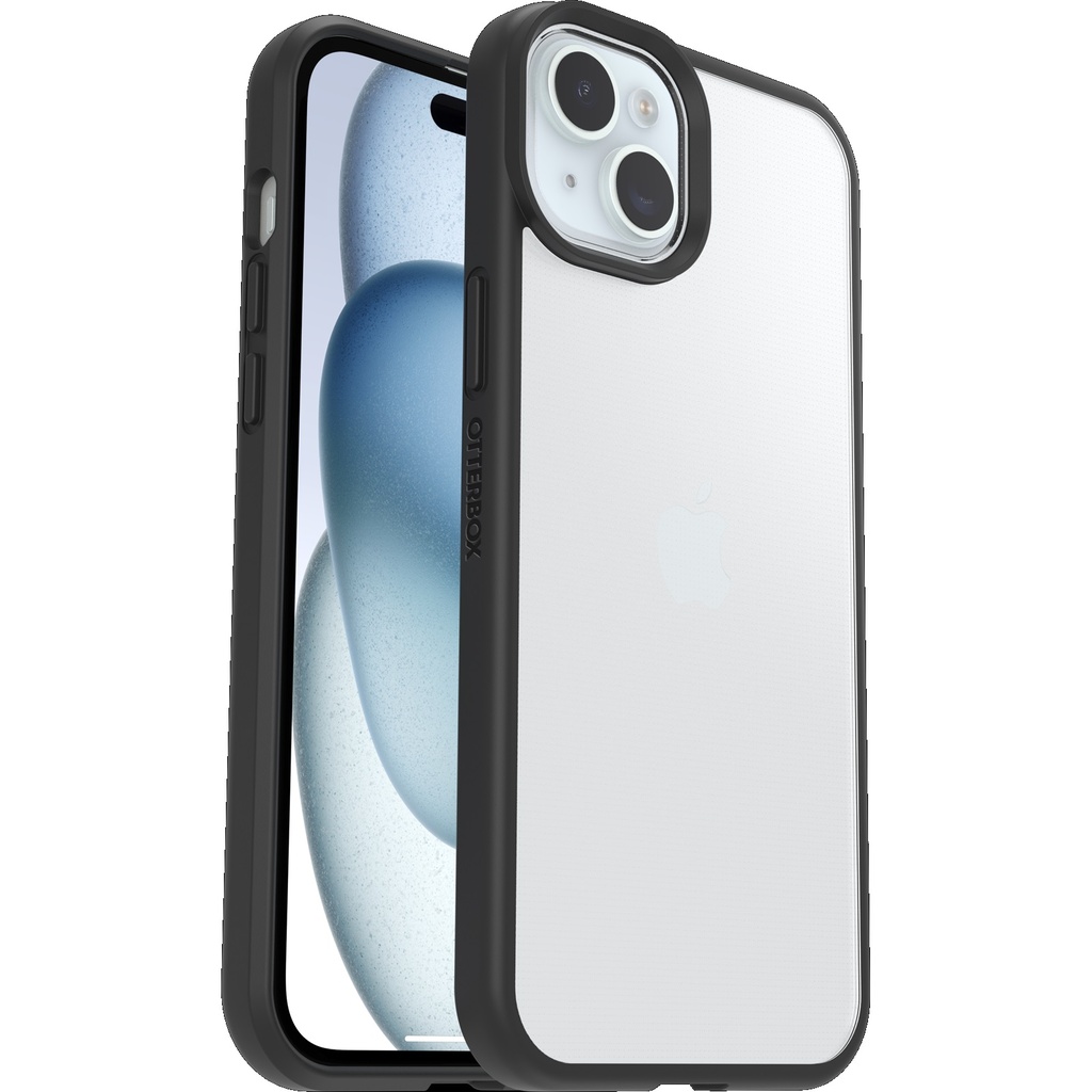 [840304731510] 840304731510 OtterBox React Apple iPhone 15 Plus / iPhone 14 Plus (6.7") Case Black Crystal (Clear/Black) - (77-92768), DROP+ Military Standard,7 Years Warranty