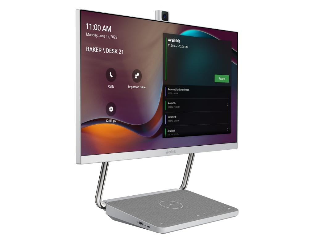 [6938818311381] 6938818311381 Yealink DeskVision A24 Microsoft Teams Display For Personal Collaboration, 24"Touch Screen, 4K Camera, Built-in Audio, Wireless Charging