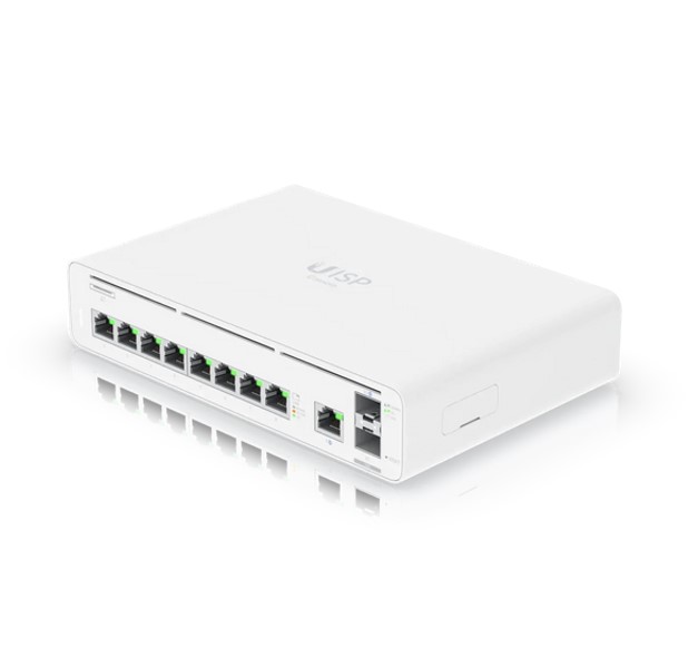 [810010077455] 810010077455 Ubiquiti UISP Host Console,Integrated Switch  Multi-gigabit Ethernet Gateway, (9) GbE RJ45 ports, (2) 10G SFP+ ports, Up 8,500 Mbps,  2Yr Warr