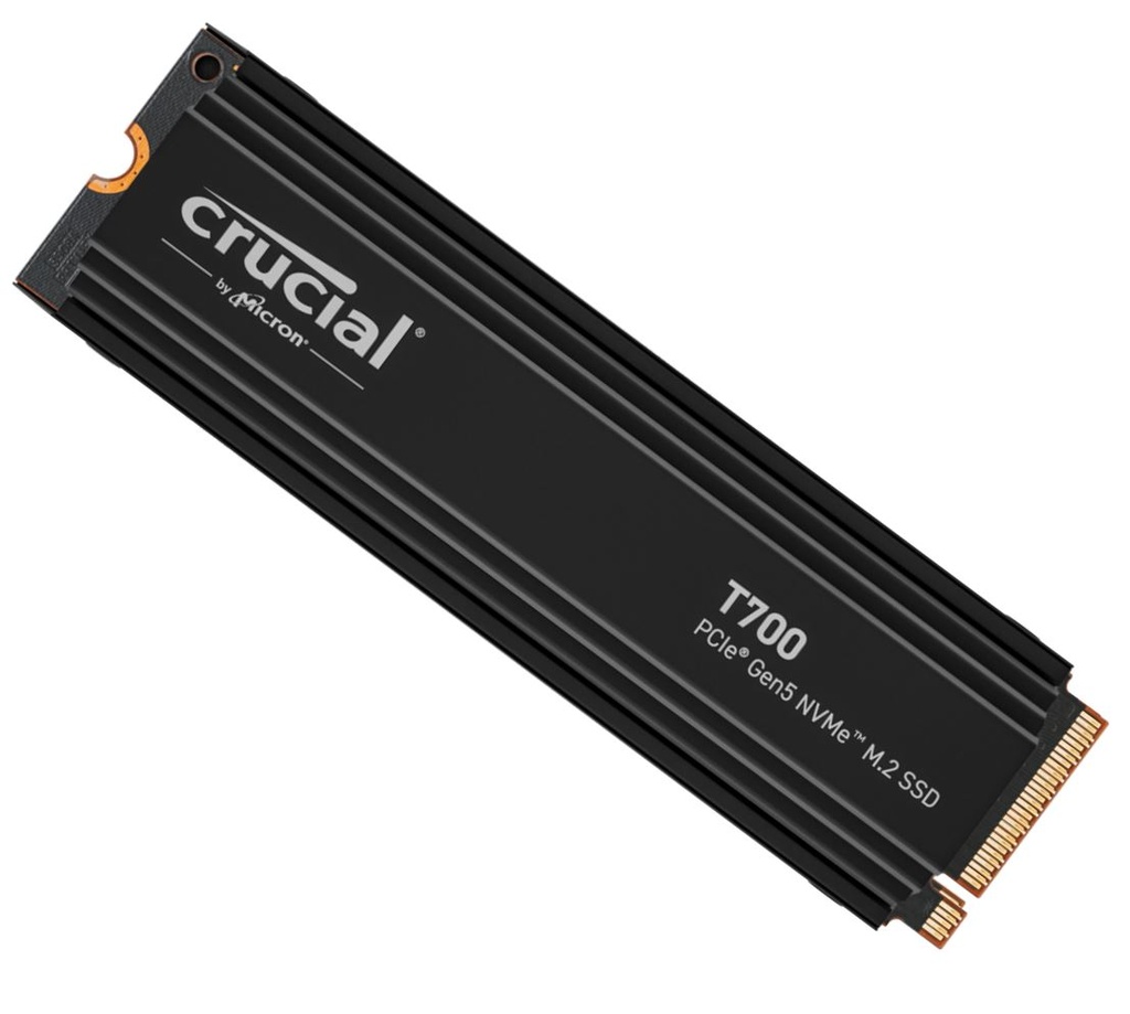 [649528936714] 649528936714 Crucial T700 1TB Gen5 NVMe SSD Heatsink - 11700/9500 MB/s R/W 600TBW 1500K IOPs 1.5M hrs MTTF with DirectStorage for Intel 13th Gen  AMD Ryzen 7000