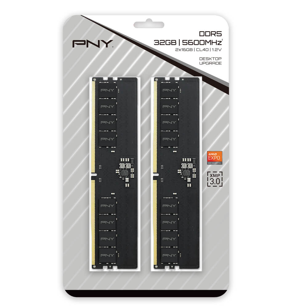 [4718006456429] 4718006456429 PNY MD16GK2D55600-TB  16GB Performance DDR5 5600MHz (PC5-44800) Desktop Memory  Voltage 1.2 V  Limited Lifetime Warranty