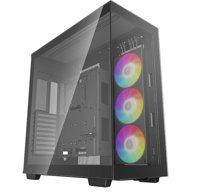 [6933412774723] DeepCool CH780 Panoramic Tempered Glass ATX Case, 1 x Pre-Installed Fans, GPU up to 480mm, USB3.0×4, Audio×1, Type-C×1