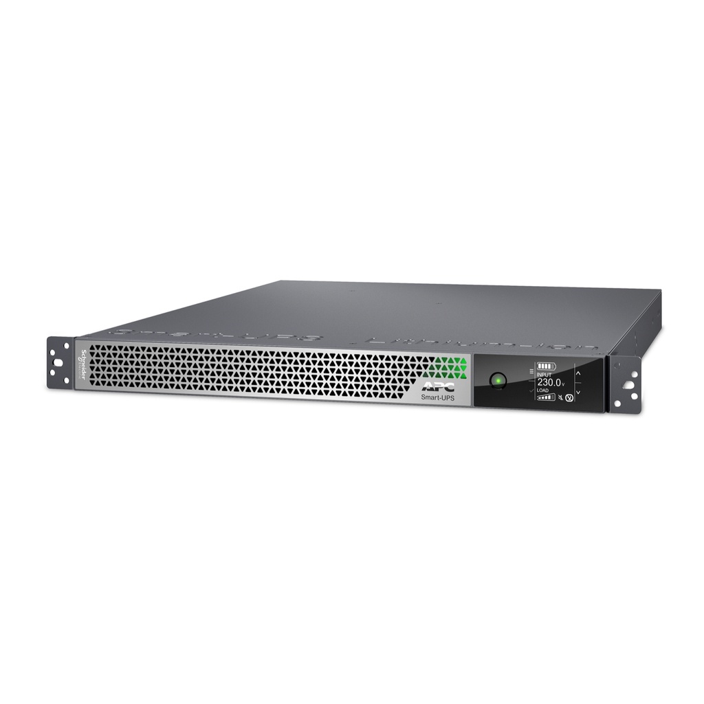 [731304573562] APC Smart-UPS Ultra On-Line, 3000VA, Lithium-ion, Rack/Tower 1U, 230V, 3x C13, 2x C19 IEC outlets, Network Card, Extended runtime, W/rail kit