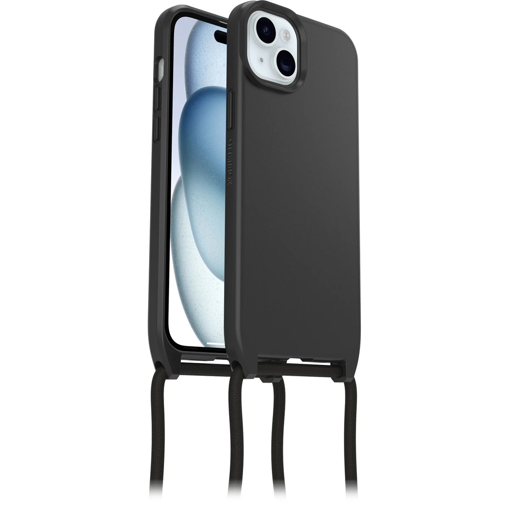 [840304739400] 840304739400 OtterBox React Necklace MagSafe Apple iPhone 15 Plus / iPhone 14 Plus (6.7") Case Black-(77-93581),DROP+ Military Standard,7 Years Warranty