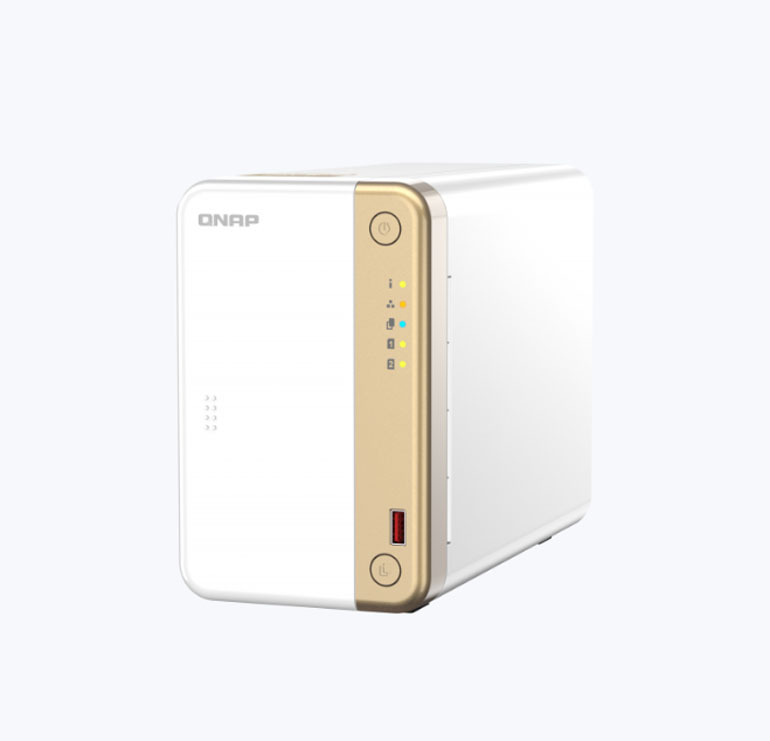 [4711103082294] QNAP TS-262 2 Bay Multimedia NAS Intel Celeron N4505 Dual Core 2.9GHz 4GB 2.5Gbe 2x 3.5/2.5" SATA 2x M.2 2280 Nvme Expansion