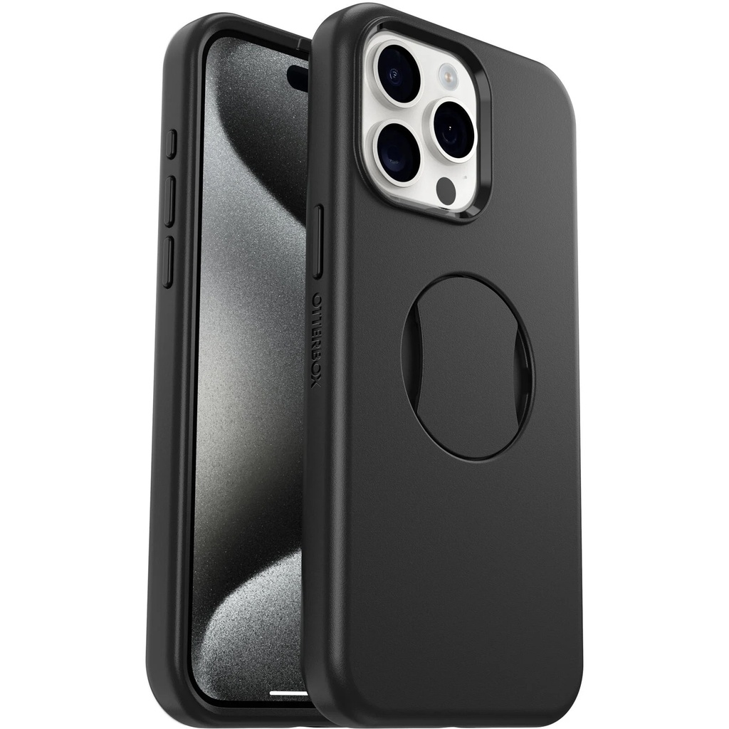 [840304735419] 840304735419 OtterBox OtterGrip Symmetry MagSafe Apple iPhone 15 Pro Max (6.7") Case Black - (77-93170), Antimicrobial, DROP+ 3X Military Standard,7 Years Warranty
