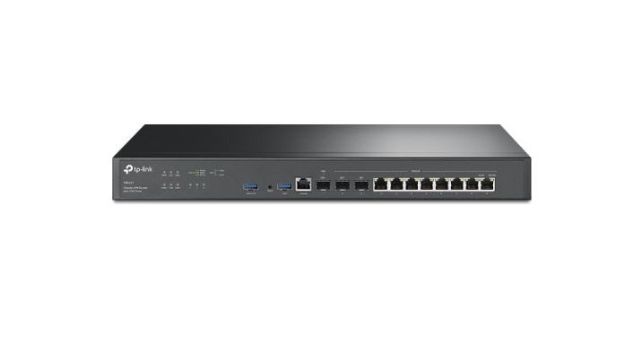[4897098683309] TP-Link ER8411 Omada VPN Router with 10G Ports , 1× 10G SFP+ WAN Port, 1× 10G SFP+ WAN/LAN Port,1× Gigabit SFP WAN/LAN Port, 8× Gigabit RJ45 WAN/LAN P