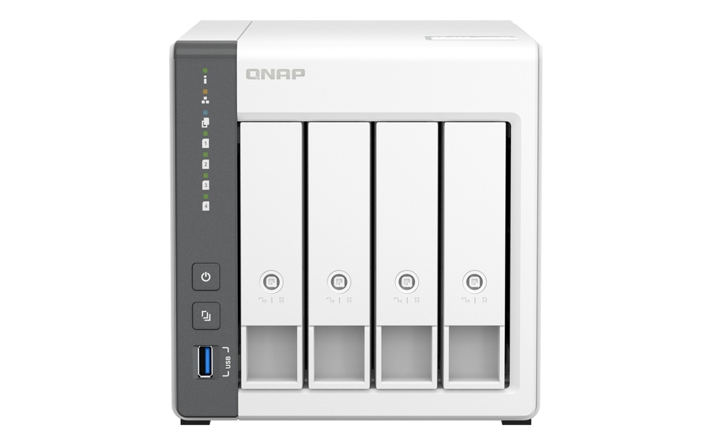 [4711103080993] 4711103080993 QNAP TS-433-4G 4 Bay NAS ARM 4-core Cortex-A55 2.0GHz processor, 4 GB on board (non-expandable)  -2 Year Warranty