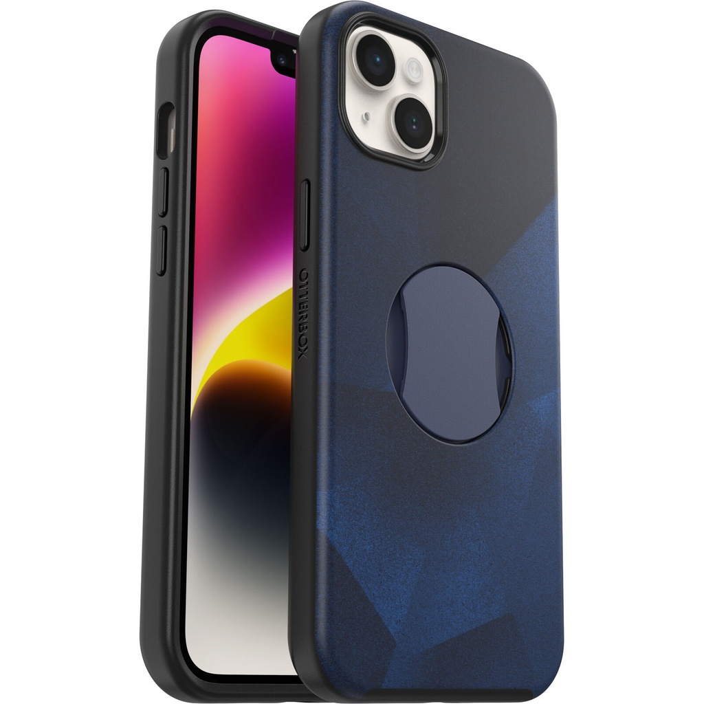 [840262397971] 840262397971 OtterBox OtterGrip Symmetry MagSafe Apple iPhone 14 Plus Case Blue Storm - (77-89866), DROP+ 3X Military Standard,Integrated Grip, 7 Years Warranty