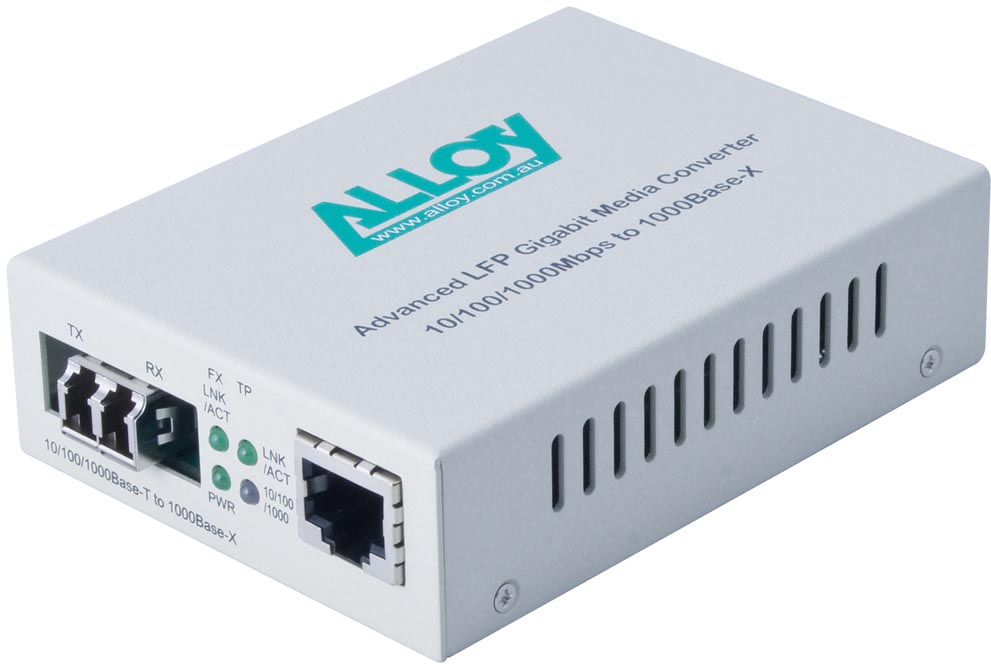 [NHA-GCR2000LC] NHA-GCR2000LC Alloy GCR2000LC 10/100/1000Base-T to Gigabit Fibre (LC) Converter with LFP via FEF or FM. 220m or 550m